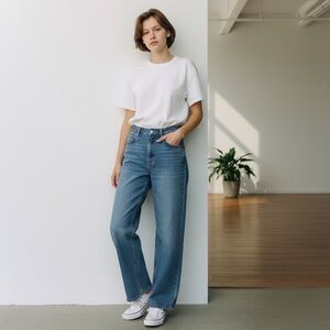 H&M Women's Straight Leg medium Blue Jeans size 8